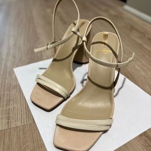 Elegant Beige Strappy Sandals